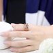 Wholesale New design creative diamond Romantic Rose Gold Geometric White CZ Ring TGGPR166 2 small