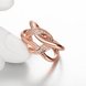 Wholesale New design creative diamond Romantic Rose Gold Geometric White CZ Ring TGGPR166 4 small