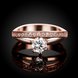Wholesale New design creative diamond Romantic Rose Gold Round White CZ Ring TGGPR178 1 small