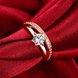 Wholesale New design creative diamond Romantic Rose Gold Round White CZ Ring TGGPR178 2 small