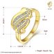 Wholesale Romantic 24K Gold Geometric White CZ Ring Luxury Diamond Fine Jewelry Wedding Anniversary Party for Girlfriend&Wife Gift TGGPR184 0 small