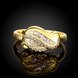 Wholesale Romantic 24K Gold Geometric White CZ Ring Luxury Diamond Fine Jewelry Wedding Anniversary Party for Girlfriend&Wife Gift TGGPR184 1 small