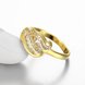 Wholesale Romantic 24K Gold Geometric White CZ Ring Luxury Diamond Fine Jewelry Wedding Anniversary Party for Girlfriend&Wife Gift TGGPR184 3 small