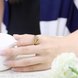 Wholesale Romantic 24K Gold Geometric White CZ Ring Luxury Diamond Fine Jewelry Wedding Anniversary Party for Girlfriend&Wife Gift TGGPR184 4 small