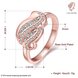 Wholesale Romantic rose Gold Geometric White CZ Ring Luxury full Diamond Fine Jewelry Wedding Anniversary Party for Girlfriend&Wife Gift TGGPR190 1 small
