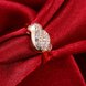 Wholesale Romantic rose Gold Geometric White CZ Ring Luxury full Diamond Fine Jewelry Wedding Anniversary Party for Girlfriend&Wife Gift TGGPR190 3 small