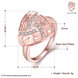 Wholesale Romantic rose  Gold Geometric White CZ Ring creative Diamond Fine Jewelry Wedding Anniversary Party for Girlfriend&Wife Gift TGGPR203 0 small