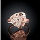 Wholesale Romantic rose  Gold Geometric White CZ Ring creative Diamond Fine Jewelry Wedding Anniversary Party for Girlfriend&Wife Gift TGGPR203 1 small