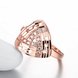 Wholesale Romantic rose  Gold Geometric White CZ Ring creative Diamond Fine Jewelry Wedding Anniversary Party for Girlfriend&Wife Gift TGGPR203 3 small