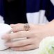Wholesale Romantic rose  Gold Geometric White CZ Ring creative Diamond Fine Jewelry Wedding Anniversary Party for Girlfriend&Wife Gift TGGPR203 4 small