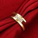 Wholesale Hot Trendy Wedding jewelry Romantic Tin Alloy Geometric White Crystal Ring TGGPR089 1 small