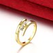 Wholesale Hot Trendy Wedding jewelry Romantic Tin Alloy Geometric White Crystal Ring TGGPR089 2 small