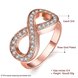 Wholesale Hot sale Jewelry Infinity 8 Symbol Trendy Titanium Geometric White Crystal Ring TGGPR135 0 small