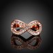 Wholesale Hot sale Jewelry Infinity 8 Symbol Trendy Titanium Geometric White Crystal Ring TGGPR135 1 small