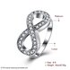 Wholesale Hot sale Jewelry Infinity 8 Symbol Trendy Imitation Rhodium Geometric White Crystal Ring TGGPR140 0 small