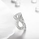 Wholesale Hot sale Jewelry Infinity 8 Symbol Trendy Imitation Rhodium Geometric White Crystal Ring TGGPR140 2 small