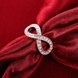 Wholesale Hot sale Jewelry Infinity 8 Symbol Trendy Imitation Rhodium Geometric White Crystal Ring TGGPR140 3 small