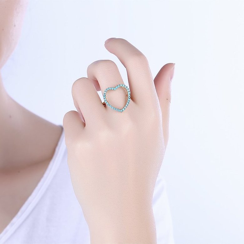 Wholesale Fashion vintage heart shape High Quality Natural Turquoise Rings for Women Trendy Jewelry Gifts TGNSR030 0