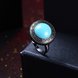 Wholesale Elegant Simple Oval Turquoise Rings for Women Girls Fine Jewelry Anniversary Engagement Party Gift TGNSR036 2 small
