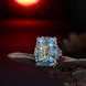 Wholesale Trendy luxury  Bohemian square Natural Stone Kallaite Ring spider silver color for Women Vintage Jewelry for Anniversary Wedding TGNSR040 3 small