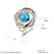 Wholesale Vintage Trendy big square shape Turquoises Rings for Women Gifts Party Wedding Jewelry TGNSR011 3 small
