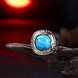 Wholesale Vintage Trendy big square shape Turquoises Rings for Women Gifts Party Wedding Jewelry TGNSR013 2 small