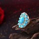 Wholesale Vintage 18K gold Wide Big Natural Turquoises Rings For women Bohemian Boho Jewelry goldfriend Gifts TGNSR025 1 small