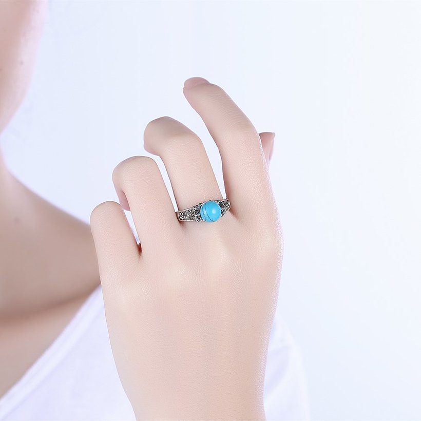 Wholesale Vintage Silver Finger Ring Natural Stone Rings Fine Jewelry for Women Lady Girls Female Party Gift TGNSR029 0