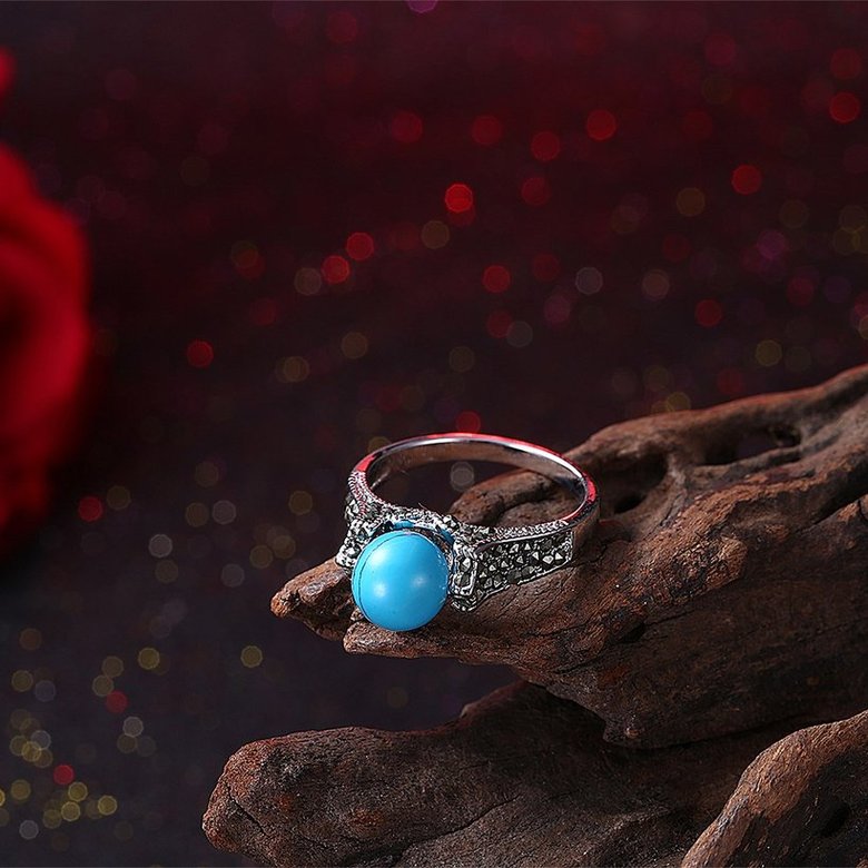 Wholesale Vintage Silver Finger Ring Natural Stone Rings Fine Jewelry for Women Lady Girls Female Party Gift TGNSR029 1