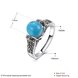 Wholesale Vintage Silver Finger Ring Natural Stone Rings Fine Jewelry for Women Lady Girls Female Party Gift TGNSR029 4 small