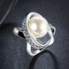 Wholesale Romantic Platinum Round White pearl zircon Ring Beautiful Shinning Party weddingJewelry TGPR016 3 small