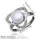 Wholesale Fashion Romantic Platinum rings Natural Freshwater Pearl Retro Good Quality Ring For Women wedding ball jewelry Drop Shipping TGPR005 0 small