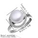 Wholesale Fashion Romantic Platinum rings Natural Freshwater Pearl Retro Good Quality Ring For Women wedding ball jewelry Drop Shipping TGPR006 0 small