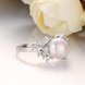 Wholesale Fashion Romantic Platinum rings Natural white Pearl Retro Good Quality Ring For Women wedding ball jewelry Drop Shipping TGPR010 3 small