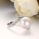 Wholesale Fashion Romantic Platinum rings Natural Freshwater Pearl Retro Good Quality Ring Jewelry For Women Drop Shipping TGPR001 0 small
