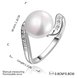 Wholesale Fashion Romantic Platinum rings Natural Freshwater Pearl Retro Good Quality Ring Jewelry For Women Drop Shipping TGPR001 4 small