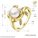Wholesale Classic 24K Gold Plant White pearl Ring For Women Wedding Party Cute Fine Jewelry Accessories TGPR012 0 small