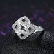 Wholesale Trendy 925 Sterling Silver Sparkling Ring Classic square CZ Finger Rings Engagement Fashion Wedding Jewelry wholesale TGSLR048 3 small