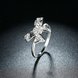 Wholesale Authentic Solid 925 Sterling silver Ring Fashion Wedding bowknot jewelry Sparkling CZ Women Valentine's gift TGSLR053 2 small