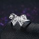 Wholesale Authentic Solid 925 Sterling silver Ring Fashion Wedding bowknot jewelry Sparkling CZ Women Valentine's gift TGSLR053 3 small