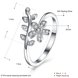 Wholesale Fashion Korean 925 Sterling Silver Handmade Leaf flower Rings for Women Exquisite CZ Stone wholesale Jewelry  TGSLR058 0 small