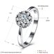 Wholesale 925 Sterling Silver Round Shape Radiant Elegance, Clear AAA CZ Crystal Flower Finger Rings for Women ANNIVERSARY wedding jewelry TGSLR064 0 small