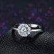 Wholesale 925 Sterling Silver Round Shape Radiant Elegance, Clear AAA CZ Crystal Flower Finger Rings for Women ANNIVERSARY wedding jewelry TGSLR064 3 small