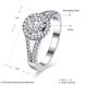 Wholesale Genuine 925 Sterling Silver Round Clear CZ Fashion Finger Ring Classic Jewelry For Women luxury Wedding Engagement Rings TGSLR066 0 small