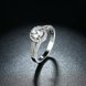 Wholesale Genuine 925 Sterling Silver Round Clear CZ Fashion Finger Ring Classic Jewelry For Women luxury Wedding Engagement Rings TGSLR066 2 small