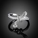Wholesale Trendy 925 Sterling Silver Geometric CZ knot finger Ring for Women Girls Best Birthday Gift Zircon jewelry TGSLR072 1 small