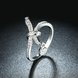 Wholesale Trendy 925 Sterling Silver Geometric CZ knot finger Ring for Women Girls Best Birthday Gift Zircon jewelry TGSLR072 2 small