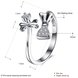 Wholesale Fashion 925 Sterling Silver bowknot CZ Open Finger Ring Crystal Rings for Women wedding party Jewelry Gift  TGSLR084 0 small