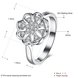 Wholesale 925 Sterling Silver Round Shape Radiant Elegance shining AAA CZ Crystal Flower Rings for Women ANNIVERSARY wedding jewelry TGSLR086 0 small