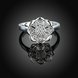 Wholesale 925 Sterling Silver Round Shape Radiant Elegance shining AAA CZ Crystal Flower Rings for Women ANNIVERSARY wedding jewelry TGSLR086 1 small
